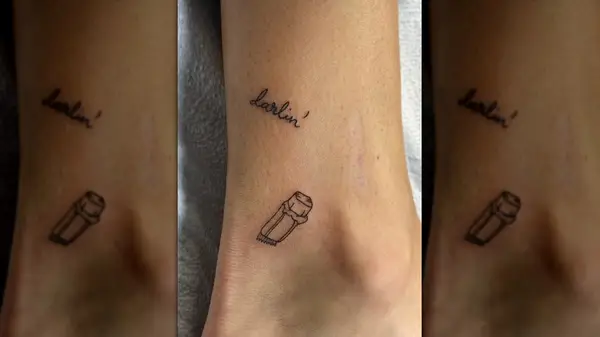 Micro ankle tattoo