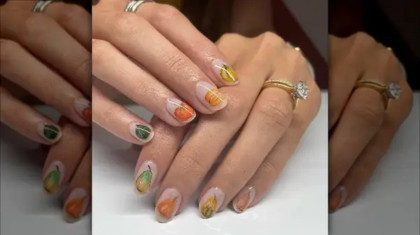 gourd nails fall manicure