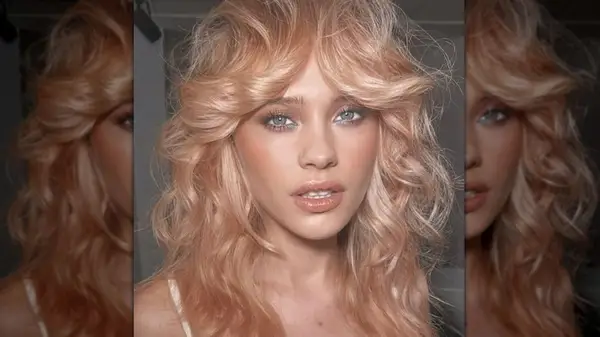 Apricot blonde hair