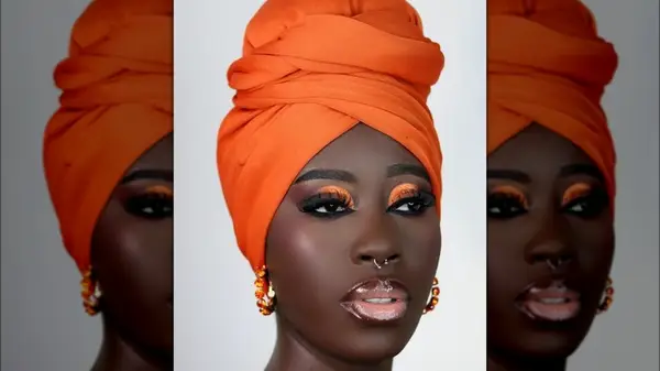 Woman wearing glazed blush on Instagram 