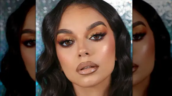 Model with glazed blush 