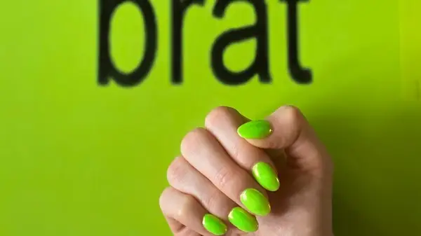 Lime green nails