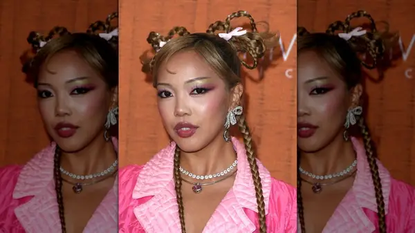 Hair bows in braided updo