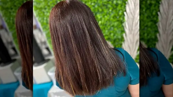 Head with hair tinsel