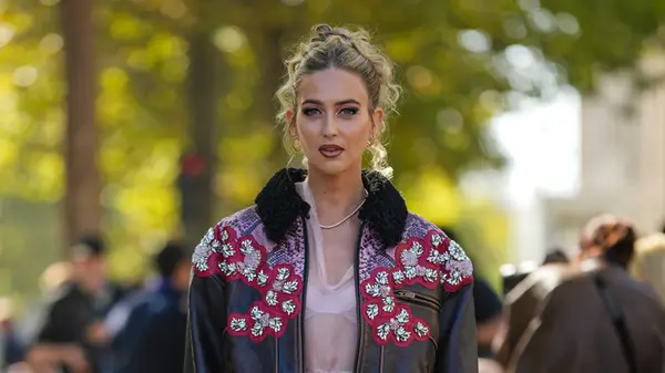 Woman wearing heavy makeup 