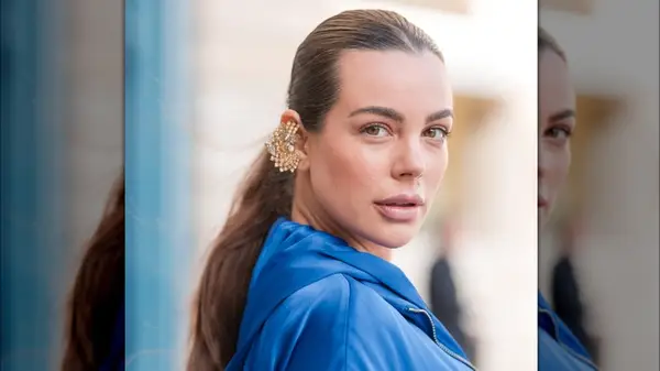 Woman in nude lipstick