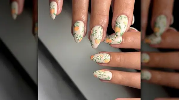 Peach nails