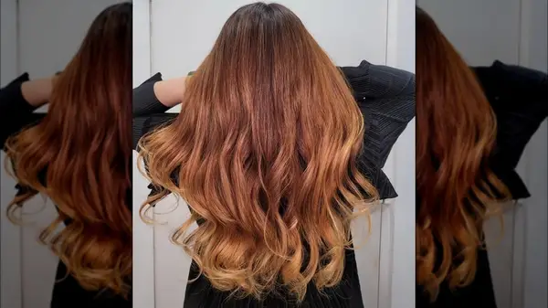 Woman with amber hair