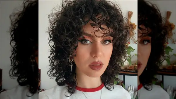 Woman with grunge cut hair