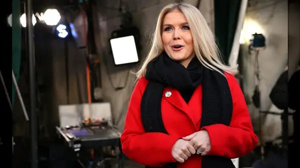 Karoline Leavitt with pale hands