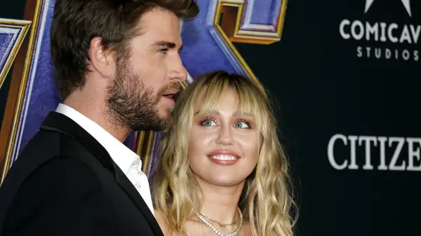 Miley Cyrus and Liam Hemsworth at the World premiere of 