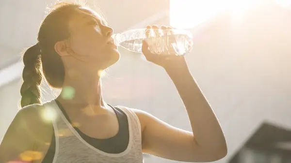 Woman drinking water