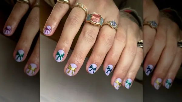 Painted on bow nails