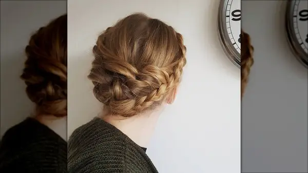 Woman with crown braid