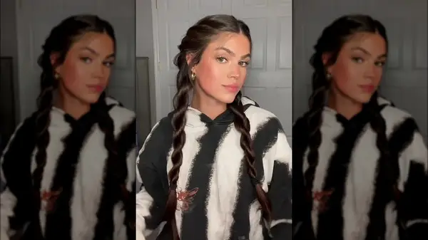 Woman with rope braids