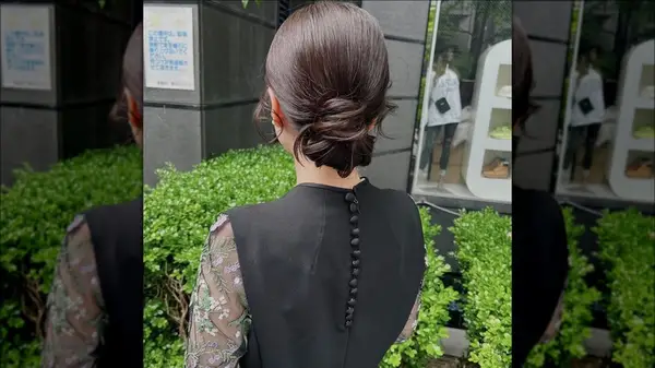 Woman with a chignon