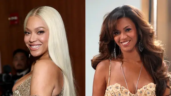 Beyoncé with blonde and brown hair