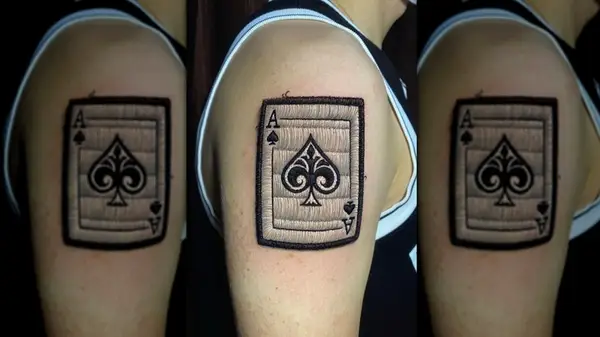 Spades embroidery tattoo