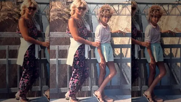 Heidi Klum with her mom in the 