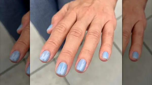 Baby blue nails on Instagram