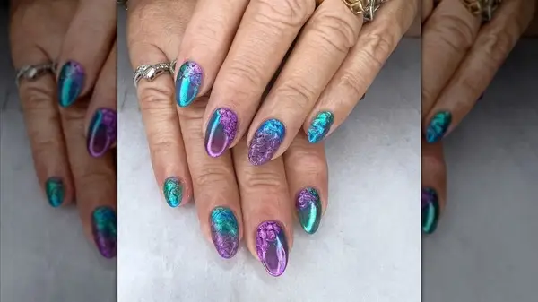 Mermaid inspired nails