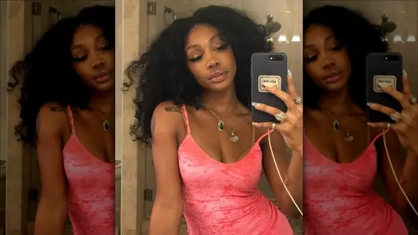 sza selfie big curls hairstyle