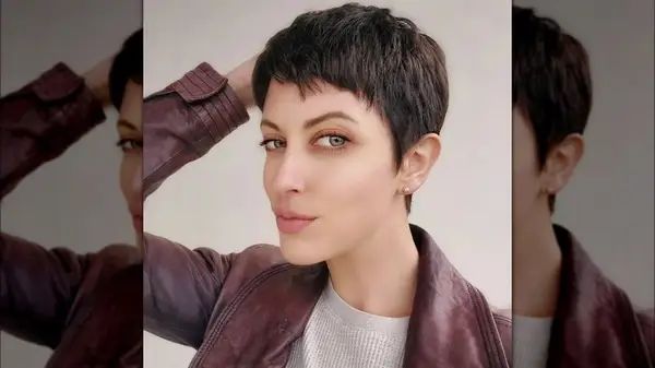 Pixie cut hair