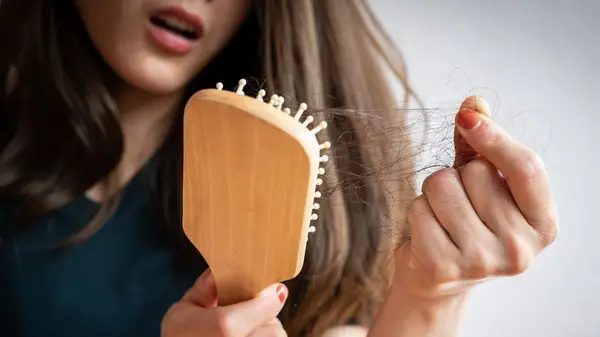 Hair on a hair brush