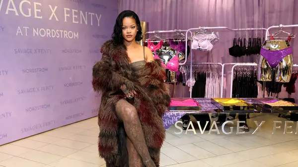 Rihanna at a Savage x Fenty event