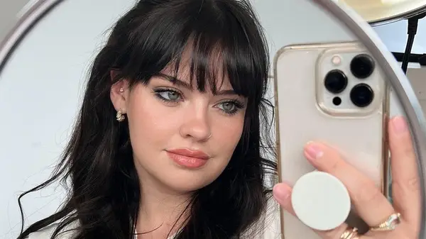 Woman with smudgy eyeliner