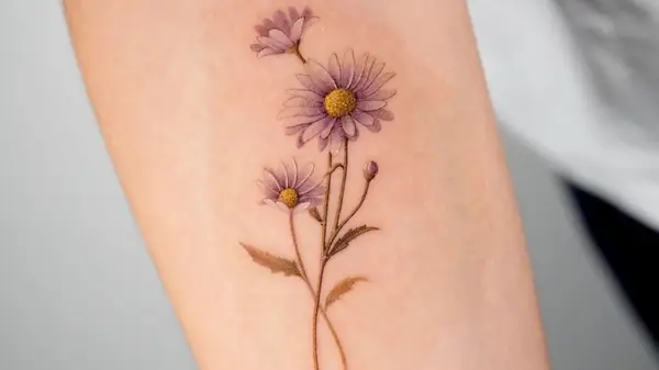 Quelle est la signification d'un tatouage de fleur d'aster?