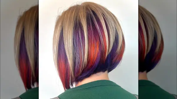Woman with an angled bob
