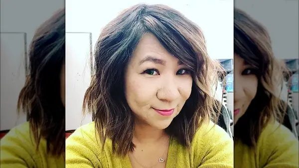Woman with side bangs
