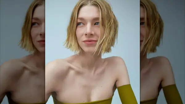 Hunter Schafer promoting Shiseido