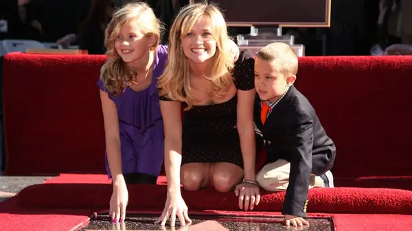 Reese Witherspoon with her son and daughter