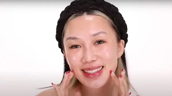 A YouTube skincare tutorial 