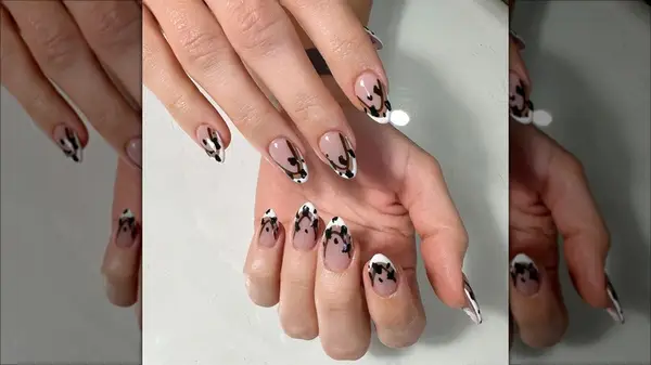 Cow print nails