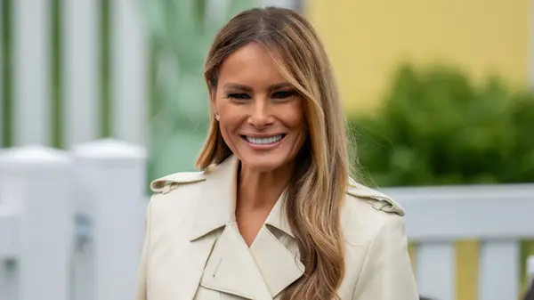 Melania Trump with smooth blowout
