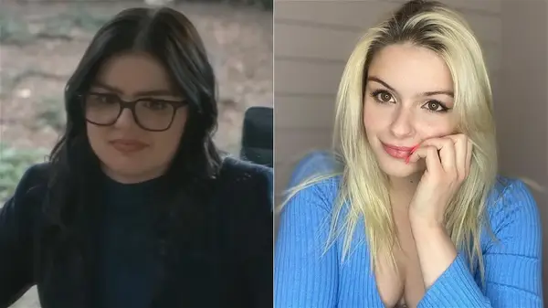 Ariel Winter in Modern Family vs with her natural hair side by side photos