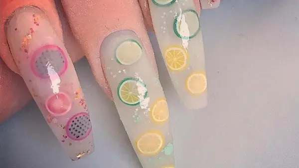Fruit milk bath nails