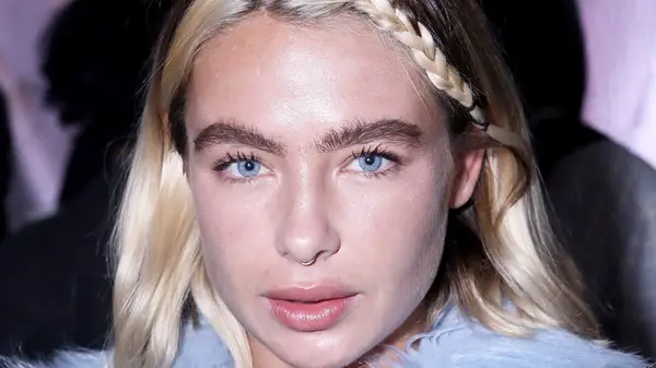 woman with laminated brows