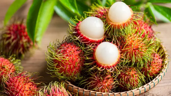 Basket of rambutan