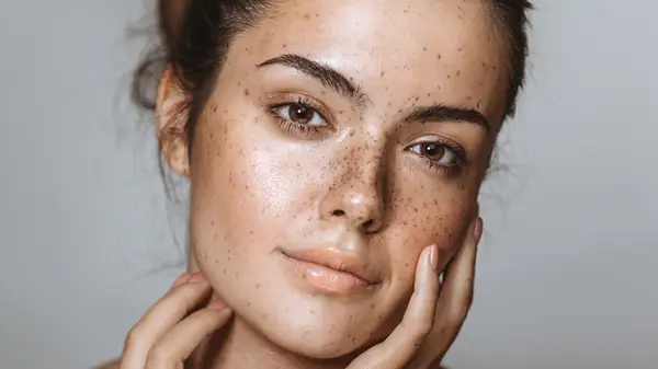 Woman with clear skin