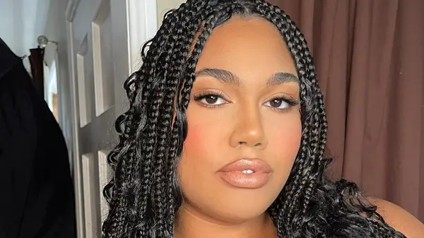 Woman with matte skin