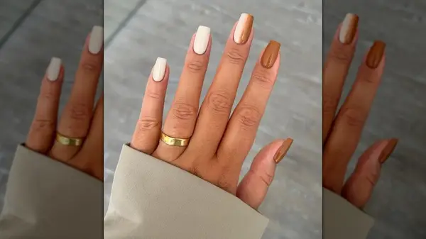 Latte inspired manicure