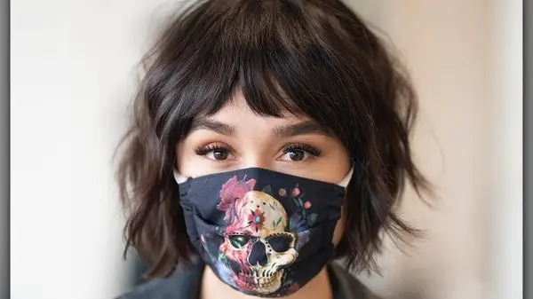 Woman with shag haircut