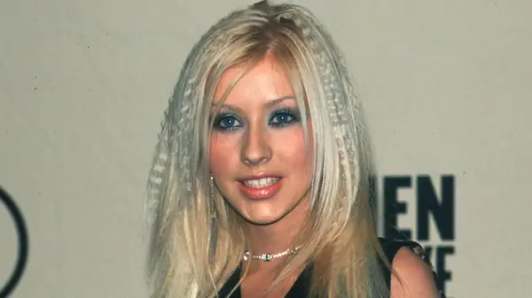 Christina Aguilera with crimped hair