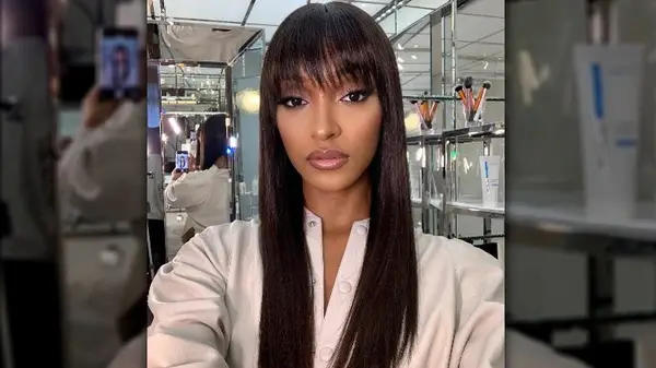 Jourdan Dunn with straight hair