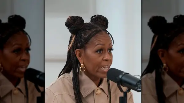 michelle obama during her podcast april 2025