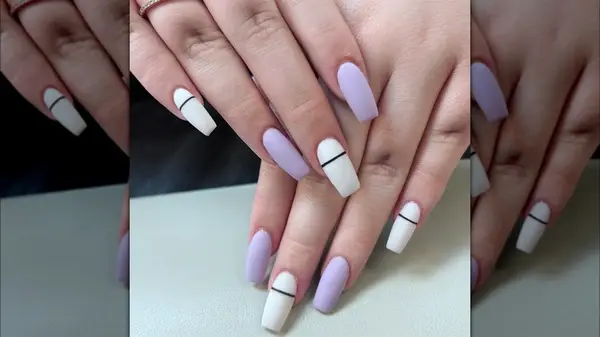 Lower floating French manicure